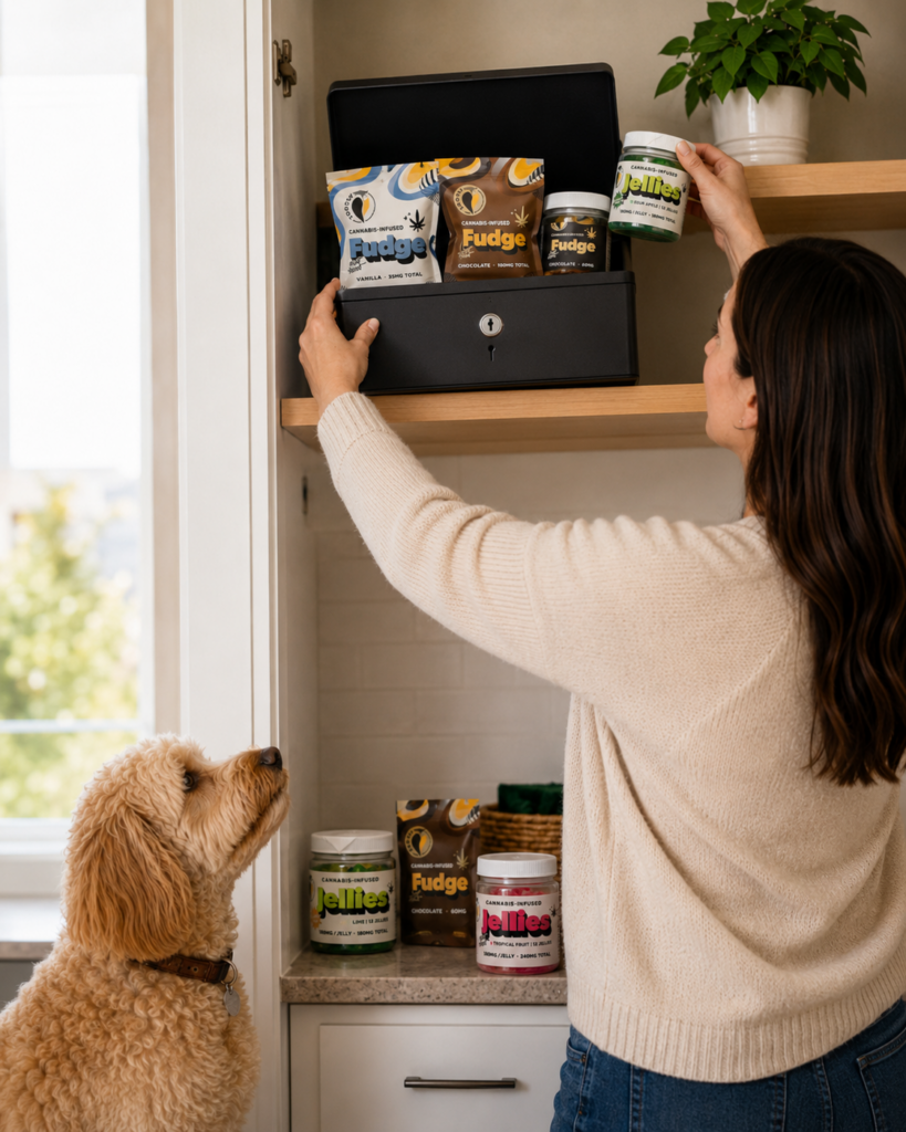 Cannabis edibles can look remarkably similar to ordinary sweets, chocolates and baked goods, which makes safe storage essential. This guide explains how to keep THC products securely stored, clearly labelled and out of reach of children, pets and unsuspecting visitors.